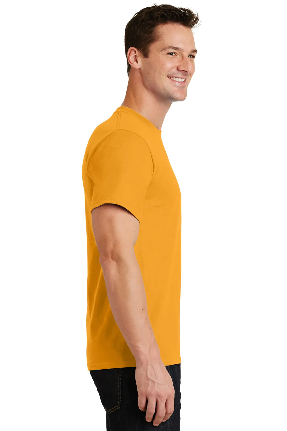 Port & Company Mens Essential Short Sleeve Crewneck T-Shirt - Gold  Buy the latest Clothing Port-Company