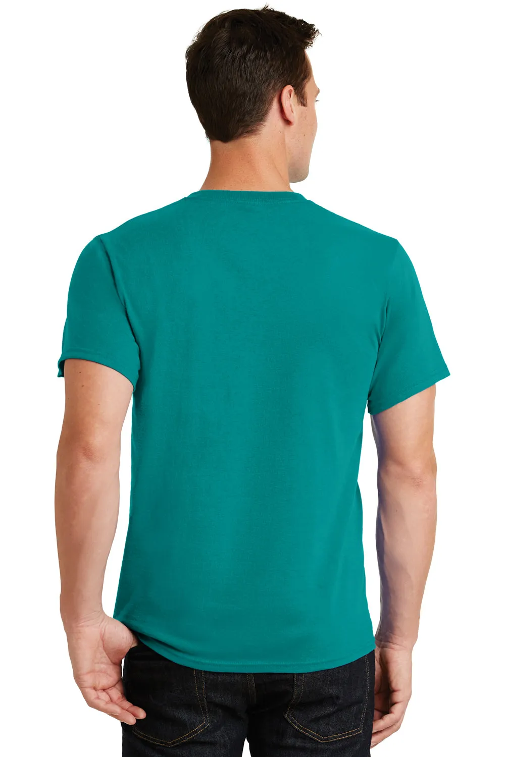 Port & Company Mens Essential Short Sleeve Crewneck T-Shirt - Jade Green  Buy the latest Clothing Port-Company