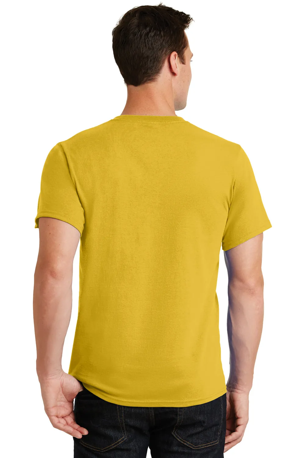 Port & Company Mens Essential Short Sleeve Crewneck T-Shirt - Lemon Yellow  Buy the latest Clothing Port-Company