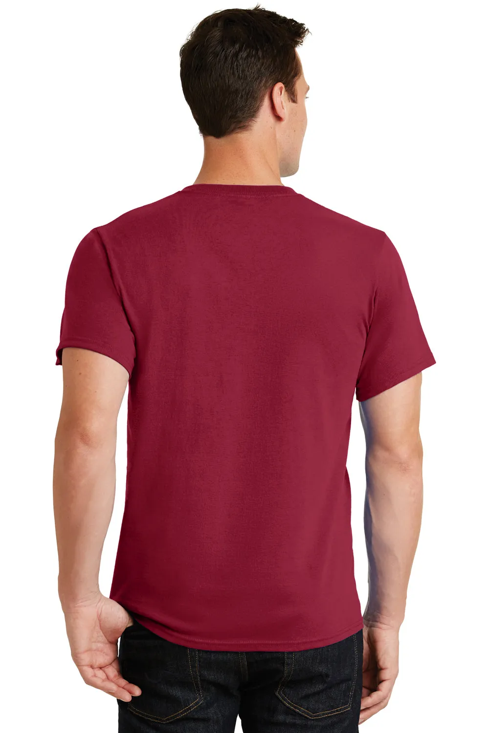 Port & Company Mens Essential Short Sleeve Crewneck T-Shirt - Rich Red  Buy the latest Clothing Port-Company