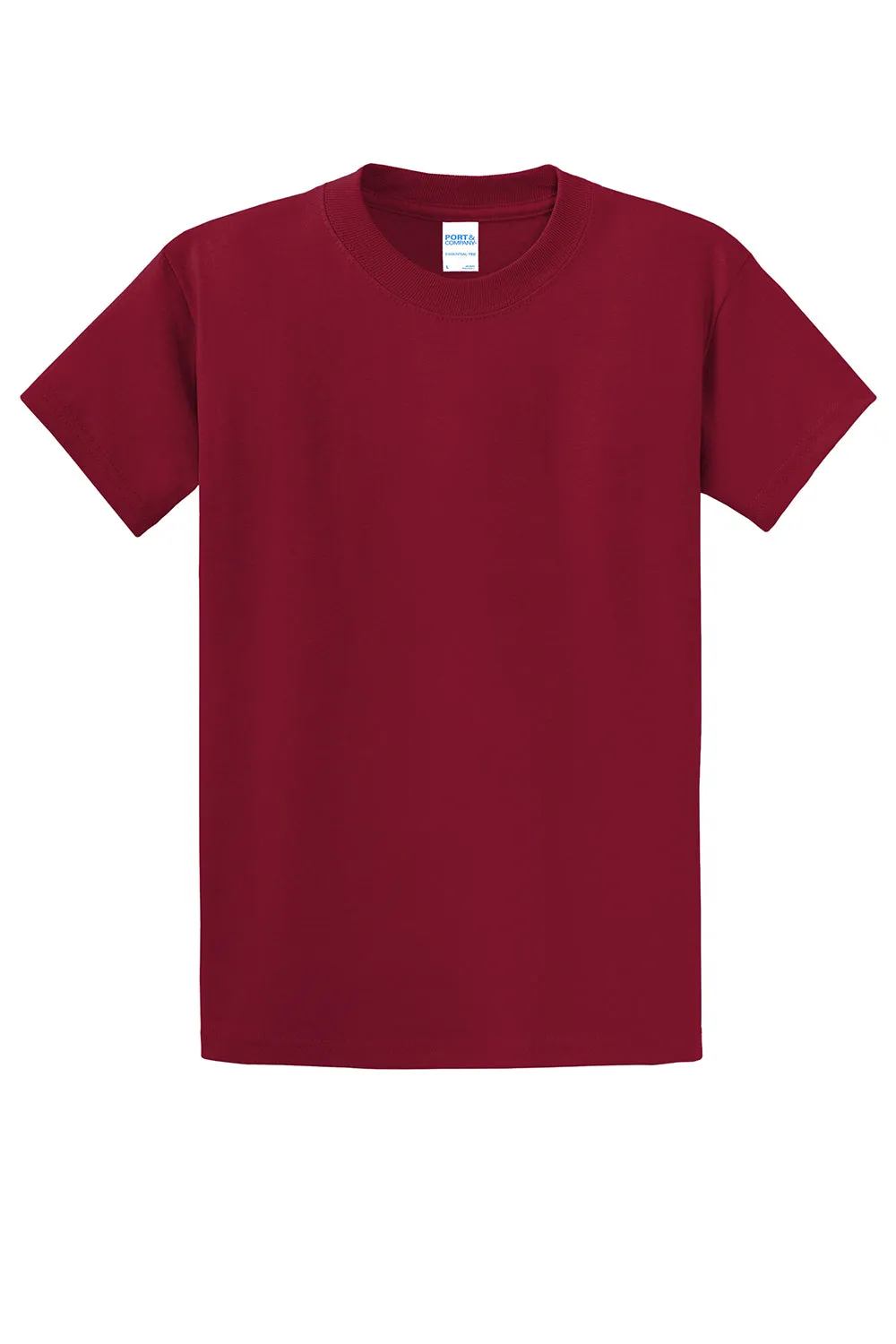 Port & Company Mens Essential Short Sleeve Crewneck T-Shirt - Rich Red  Buy the latest Clothing Port-Company