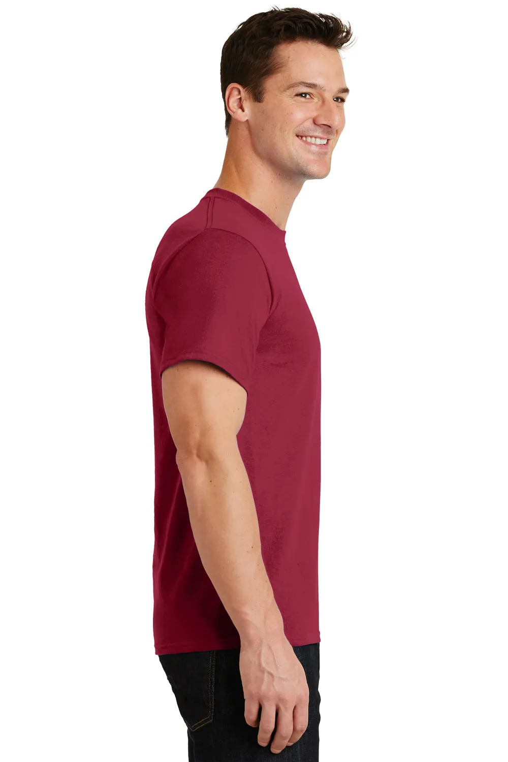 Port & Company Mens Essential Short Sleeve Crewneck T-Shirt - Rich Red  Buy the latest Clothing Port-Company