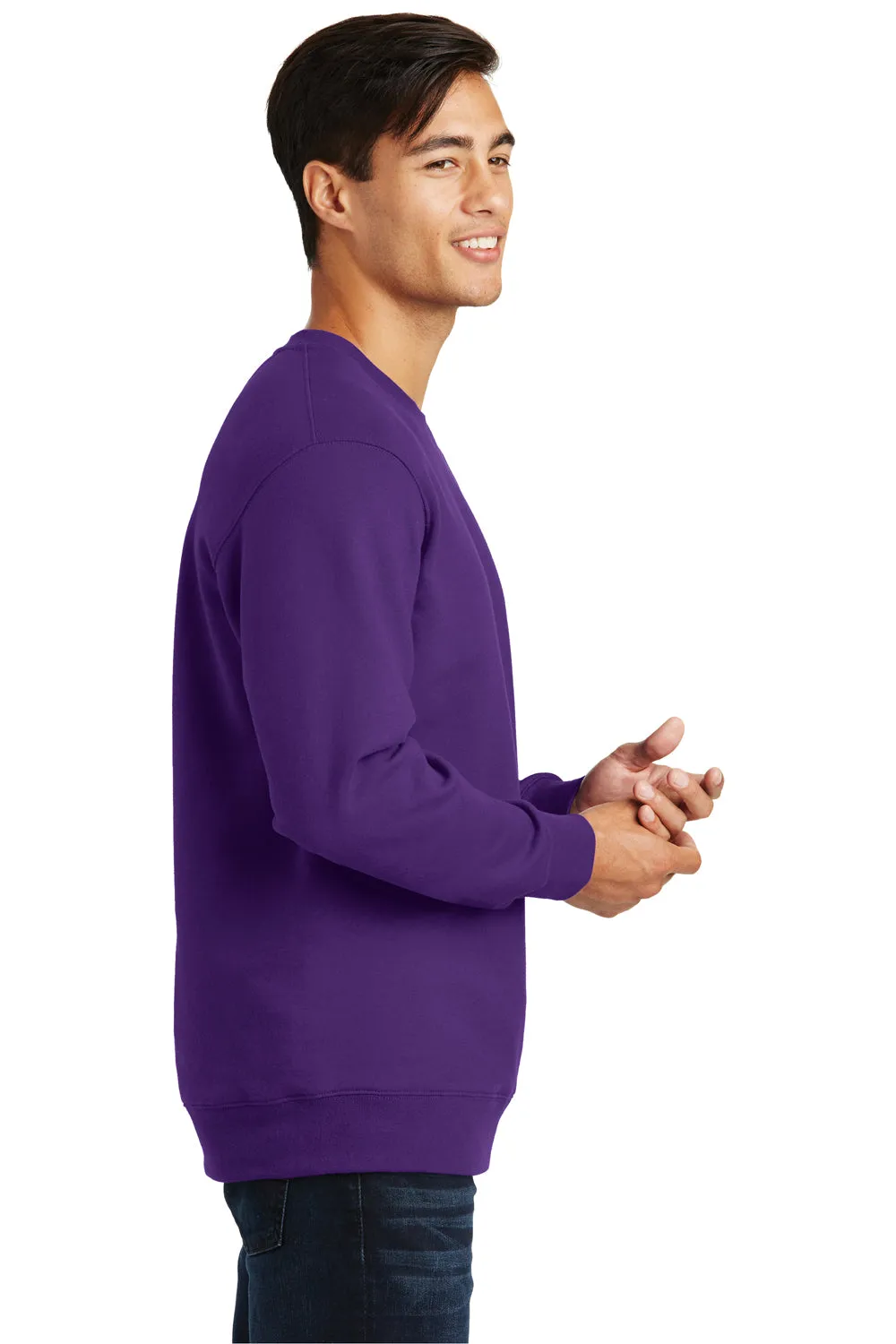 Port & Company Mens Fan Favorite Fleece Crewneck Sweatshirt - Team Purple - Closeout  Buy the latest Clothing Port-Company