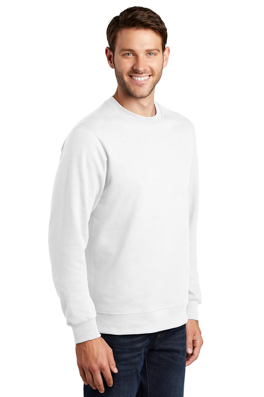 Port & Company Mens Fan Favorite Fleece Crewneck Sweatshirt - White  Buy the latest Clothing Port-Company