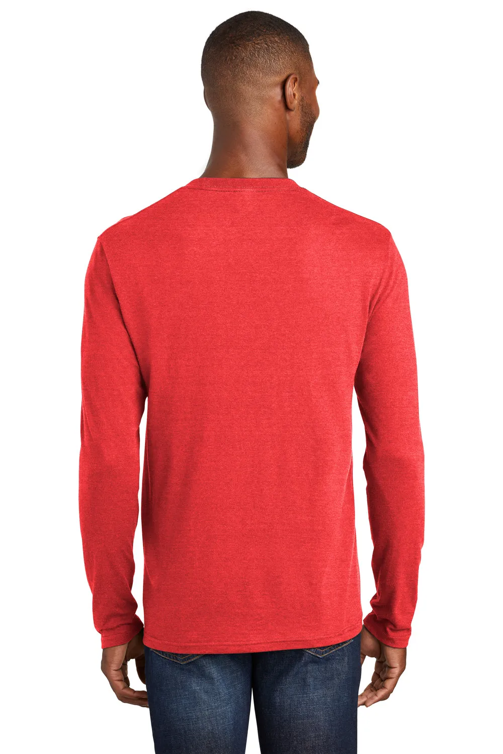 Port & Company Mens Fan Favorite Long Sleeve Crewneck T-Shirt - Heather Bright Red  Buy the latest Clothing Port-Company