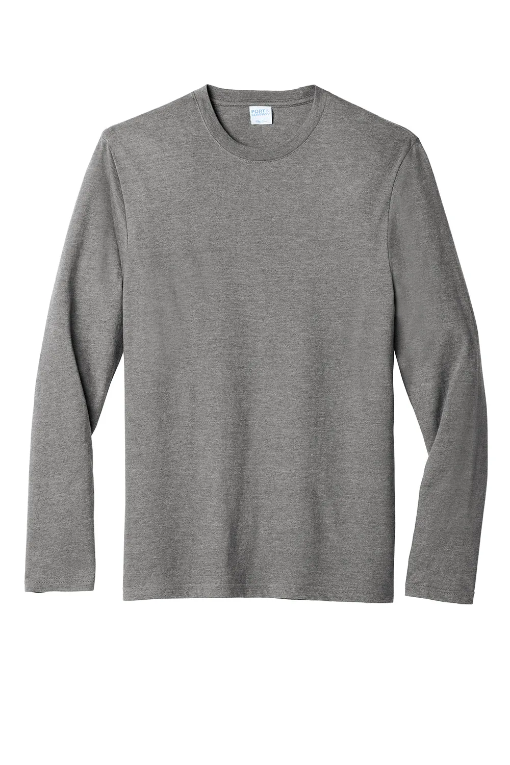 Port & Company Mens Fan Favorite Long Sleeve Crewneck T-Shirt - Heather Graphite Grey  Buy the latest Clothing Port-Company
