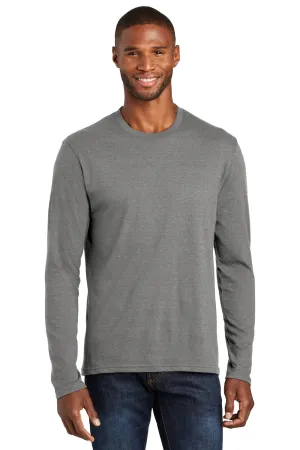 Port & Company Mens Fan Favorite Long Sleeve Crewneck T-Shirt - Heather Graphite Grey  Buy the latest Clothing Port-Company