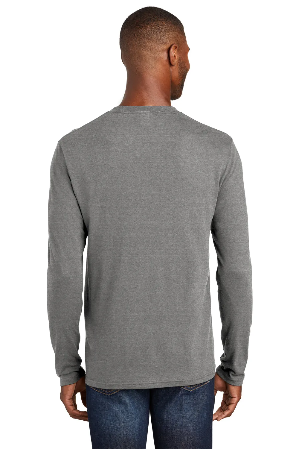 Port & Company Mens Fan Favorite Long Sleeve Crewneck T-Shirt - Heather Graphite Grey  Buy the latest Clothing Port-Company