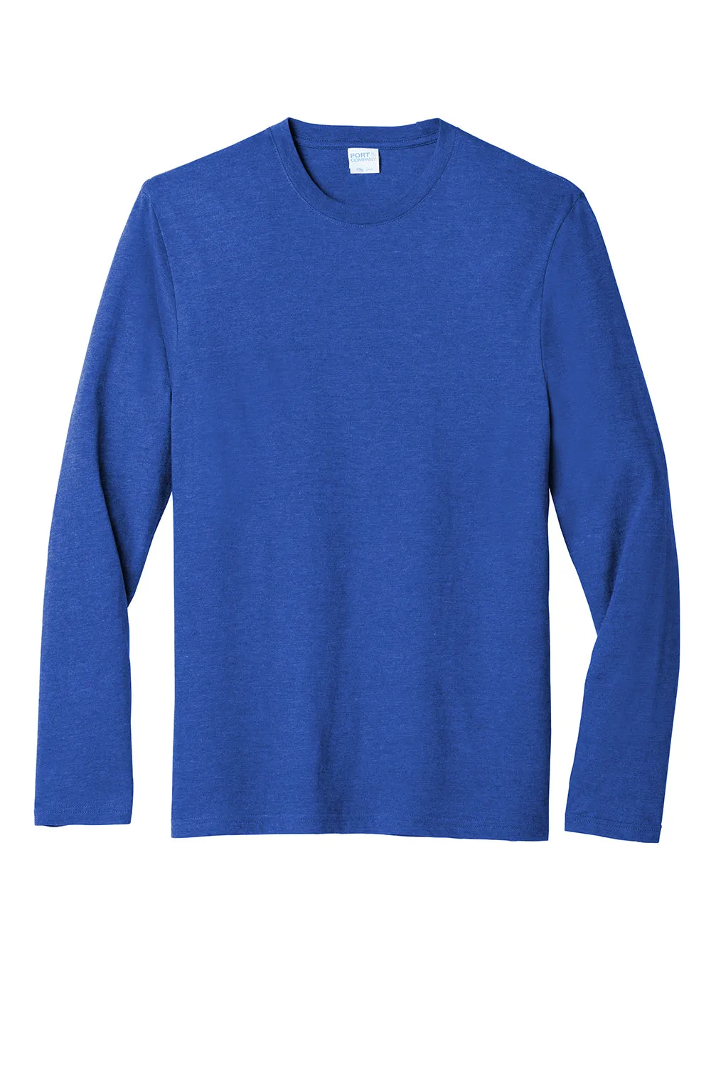 Port & Company Mens Fan Favorite Long Sleeve Crewneck T-Shirt - Heather True Royal Blue  Buy the latest Clothing Port-Company