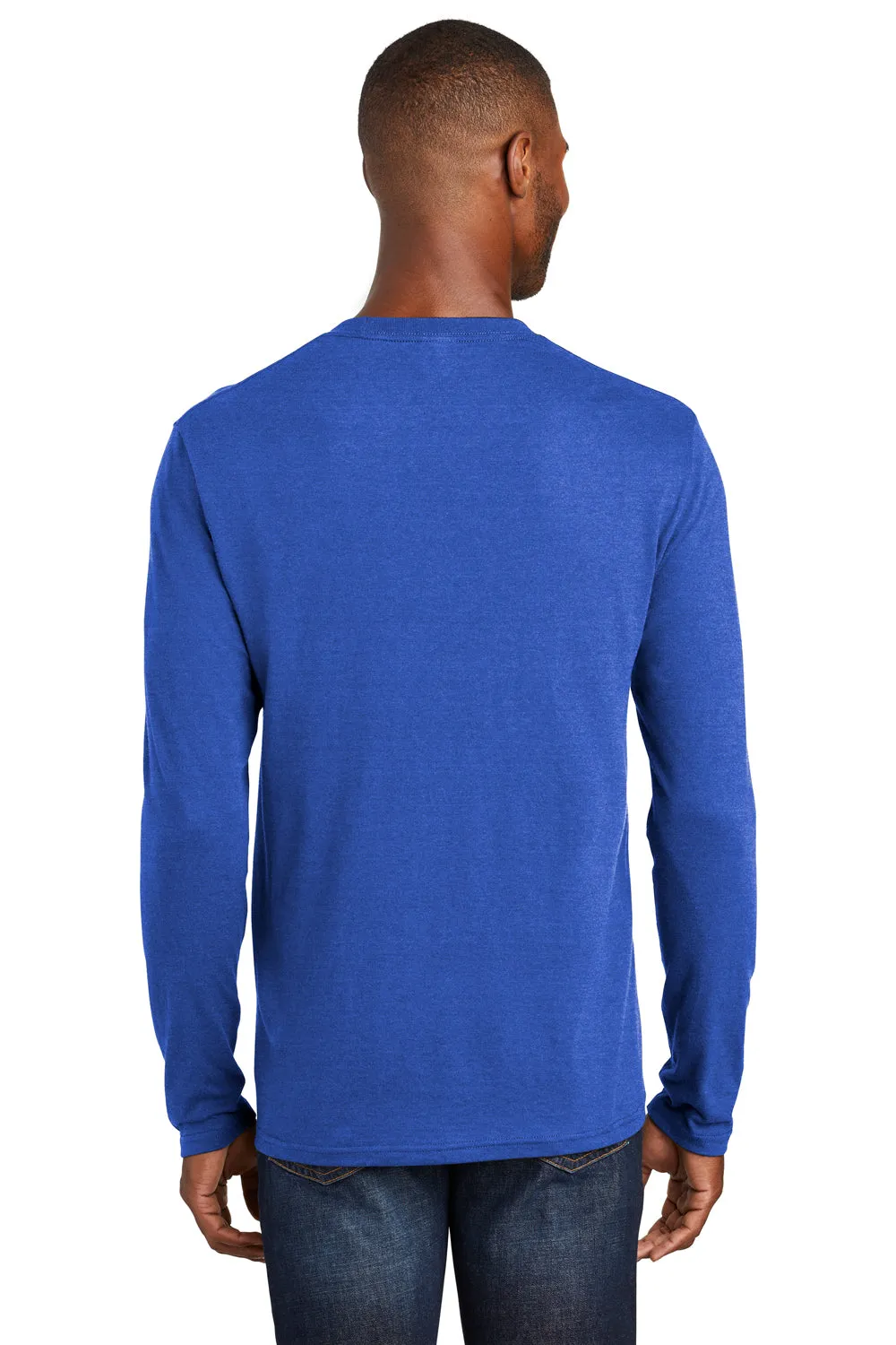 Port & Company Mens Fan Favorite Long Sleeve Crewneck T-Shirt - Heather True Royal Blue  Buy the latest Clothing Port-Company