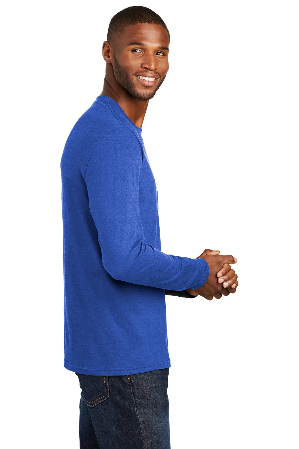 Port & Company Mens Fan Favorite Long Sleeve Crewneck T-Shirt - Heather True Royal Blue  Buy the latest Clothing Port-Company