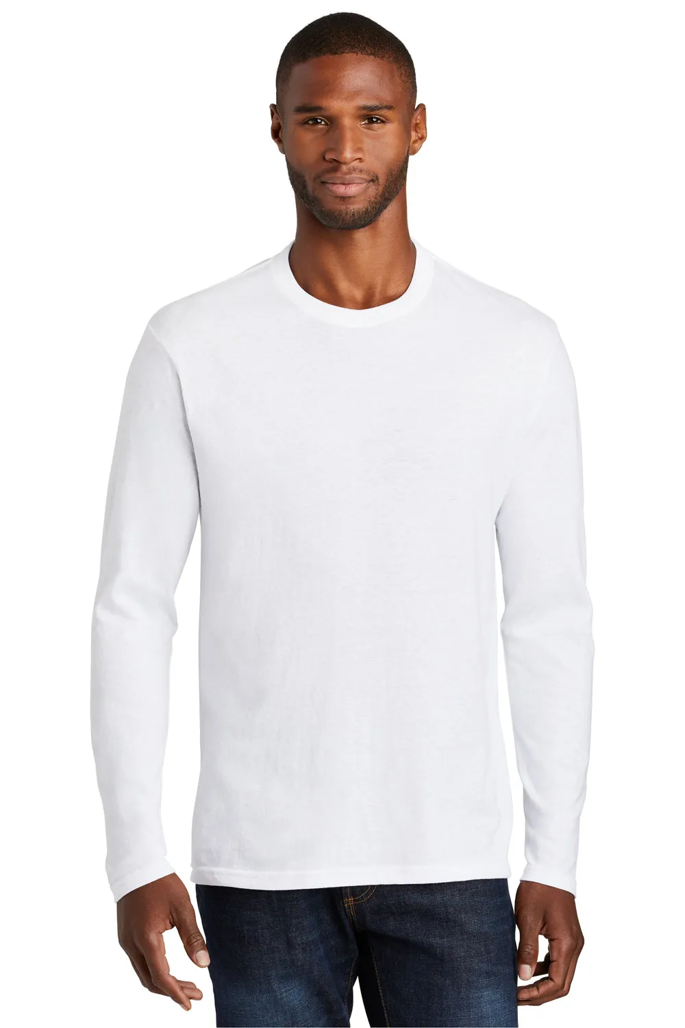 Port & Company Mens Fan Favorite Long Sleeve Crewneck T-Shirt - White  Buy the latest Clothing Port-Company