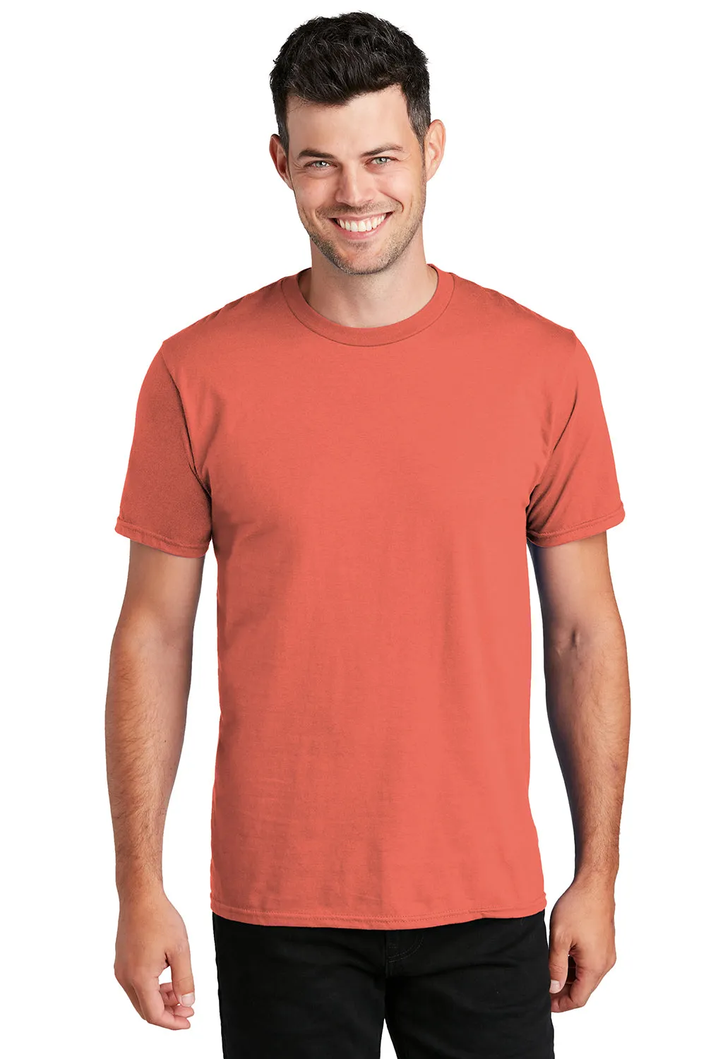 Port & Company Mens Fan Favorite Short Sleeve Crewneck T-Shirt - Coral  Buy the latest Clothing Port-Company