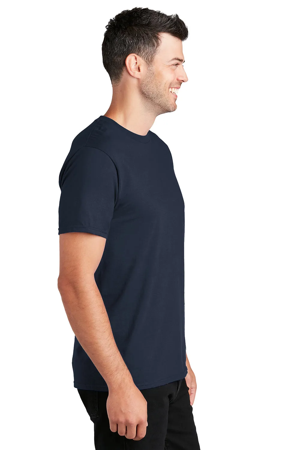 Port & Company Mens Fan Favorite Short Sleeve Crewneck T-Shirt - Deep Navy Blue  Buy the latest Clothing Port-Company