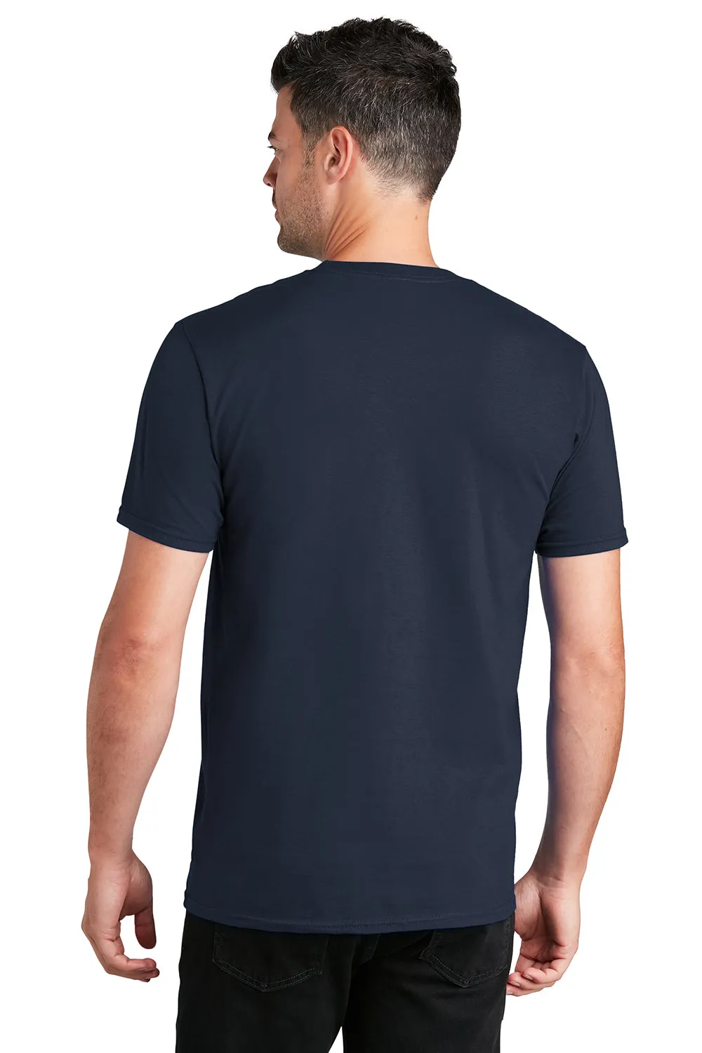 Port & Company Mens Fan Favorite Short Sleeve Crewneck T-Shirt - Deep Navy Blue  Buy the latest Clothing Port-Company