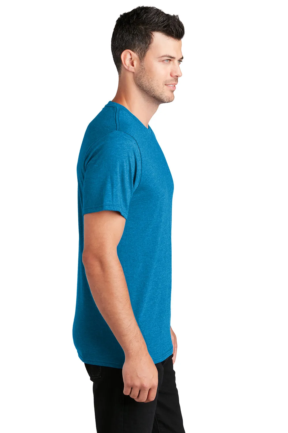 Port & Company Mens Fan Favorite Short Sleeve Crewneck T-Shirt - Heather Sapphire Blue  Buy the latest Clothing Port-Company