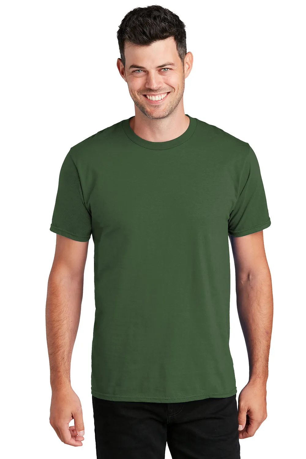 Port & Company Mens Fan Favorite Short Sleeve Crewneck T-Shirt - Olive Green  Buy the latest Clothing Port-Company