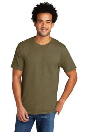 Port & Company Mens Short Sleeve Crewneck T-Shirt - Heather Coyote Brown  Buy the latest Clothing Port-Company
