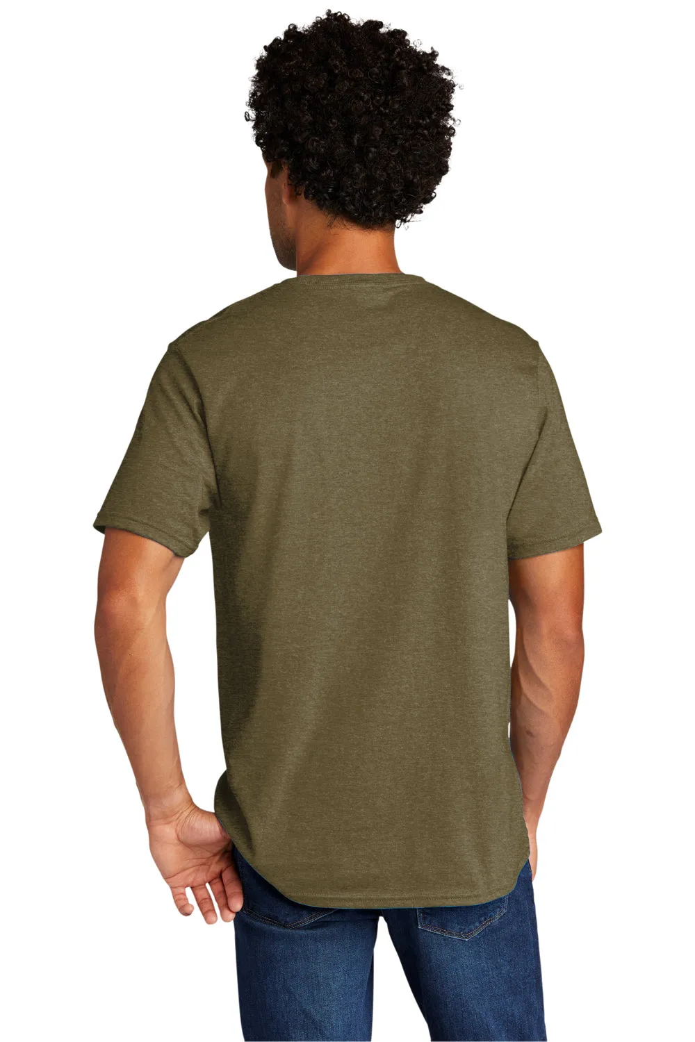 Port & Company Mens Short Sleeve Crewneck T-Shirt - Heather Coyote Brown  Buy the latest Clothing Port-Company