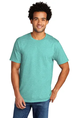 Port & Company Mens Short Sleeve Crewneck T-Shirt - Heather Vivid Teal Green  Buy the latest Clothing Port-Company