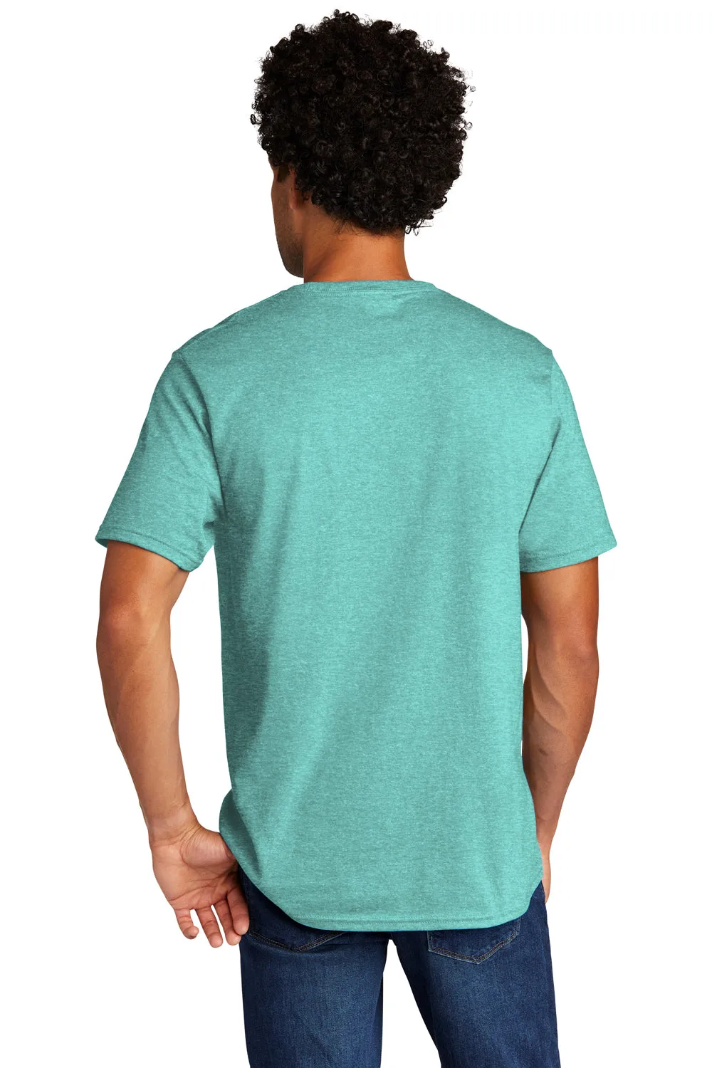Port & Company Mens Short Sleeve Crewneck T-Shirt - Heather Vivid Teal Green  Buy the latest Clothing Port-Company