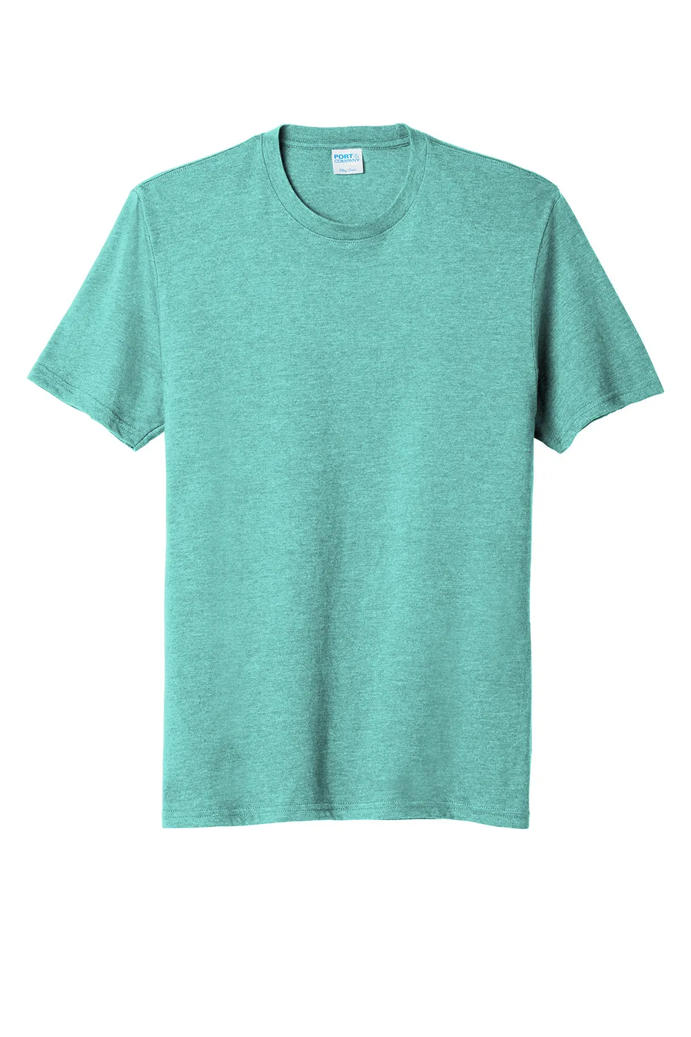 Port & Company Mens Short Sleeve Crewneck T-Shirt - Heather Vivid Teal Green  Buy the latest Clothing Port-Company