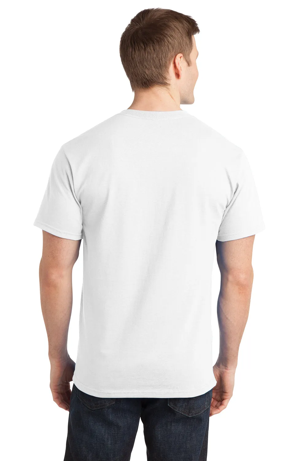Port & Company Mens Short Sleeve Crewneck T-Shirt - White  Buy the latest Clothing Port-Company