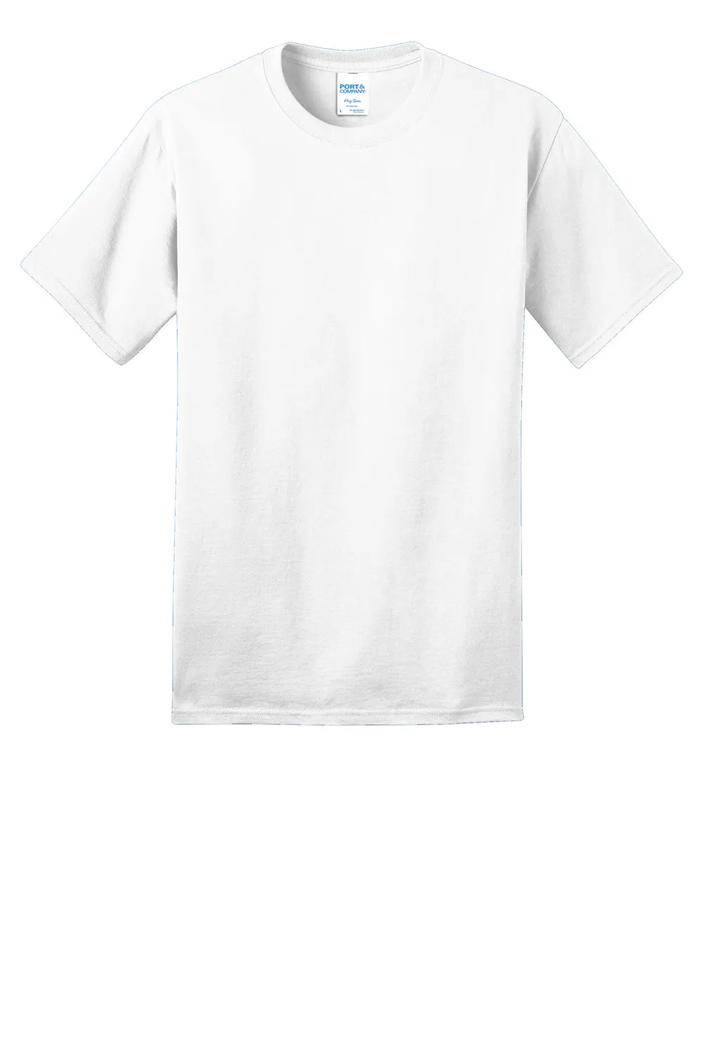 Port & Company Mens Short Sleeve Crewneck T-Shirt - White  Buy the latest Clothing Port-Company
