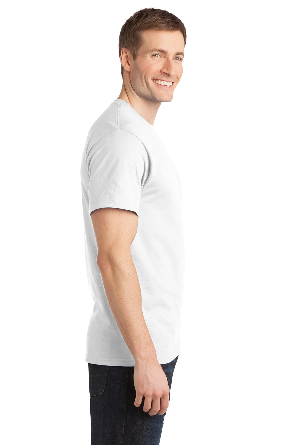 Port & Company Mens Short Sleeve Crewneck T-Shirt - White  Buy the latest Clothing Port-Company