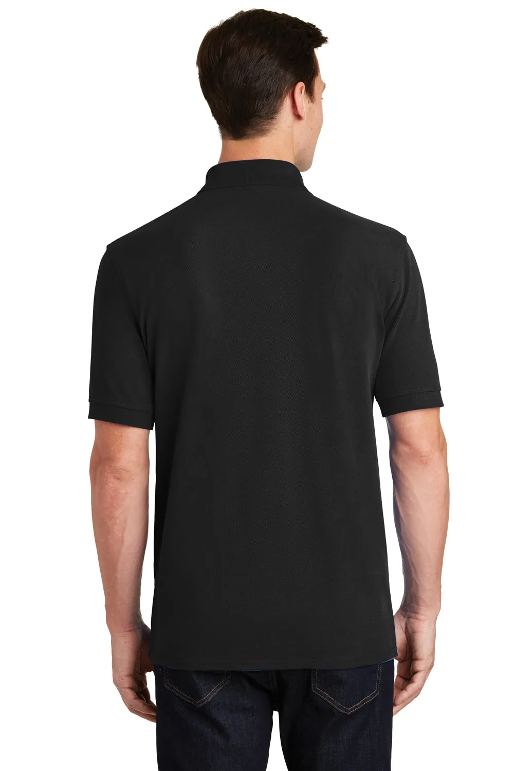 Port & Company Mens Stain Resistant Short Sleeve Polo Shirt - Jet Black  Buy the latest Clothing Port-Company