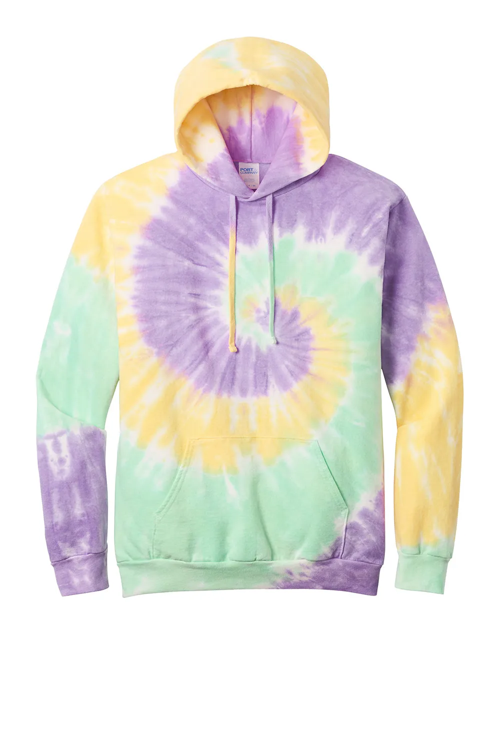 Port & Company Mens Tie-Dye Fleece Hooded Sweatshirt Hoodie w/ Pouch Pocket - Mint Rainbow  Buy the latest Clothing Port-Company