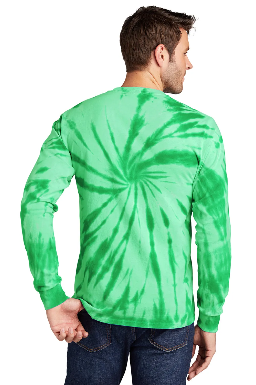 Port & Company Mens Tie-Dye Long Sleeve Crewneck T-Shirt - Kelly Green  Buy the latest Clothing Port-Company