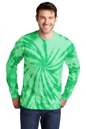 Port & Company Mens Tie-Dye Long Sleeve Crewneck T-Shirt - Kelly Green  Buy the latest Clothing Port-Company