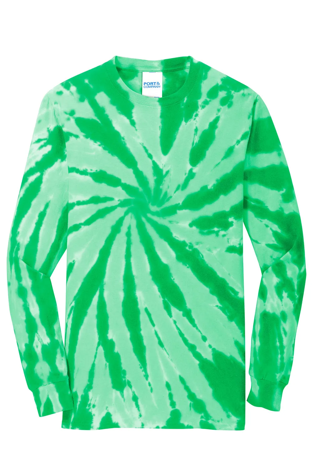 Port & Company Mens Tie-Dye Long Sleeve Crewneck T-Shirt - Kelly Green  Buy the latest Clothing Port-Company