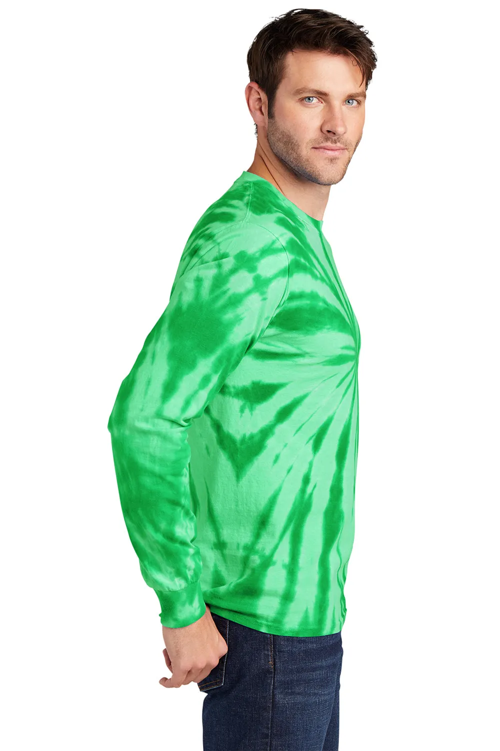 Port & Company Mens Tie-Dye Long Sleeve Crewneck T-Shirt - Kelly Green  Buy the latest Clothing Port-Company