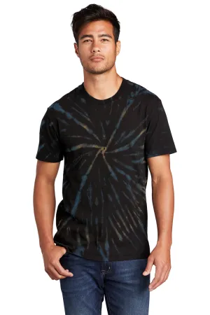 Port & Company Mens Tie-Dye Short Sleeve Crewneck T-Shirt - Black Galaxy Spiral  Buy the latest Clothing Port-Company