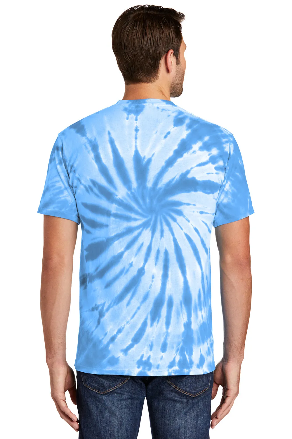 Port & Company Mens Tie-Dye Short Sleeve Crewneck T-Shirt - Light Blue  Buy the latest Clothing Port-Company