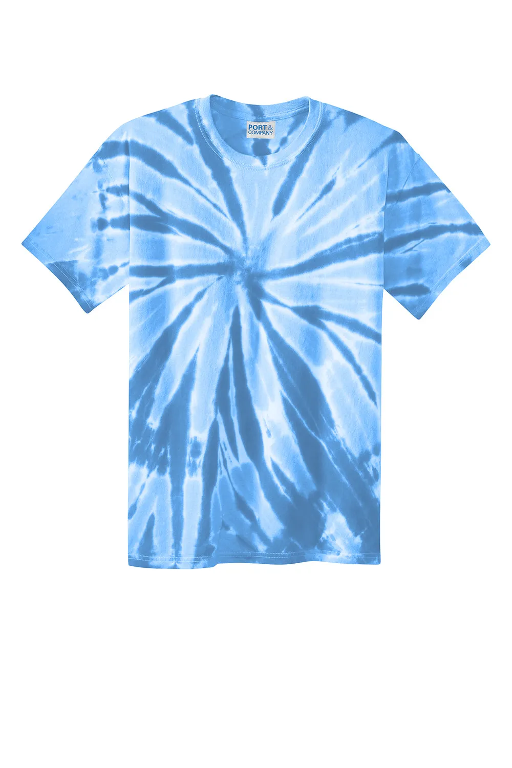 Port & Company Mens Tie-Dye Short Sleeve Crewneck T-Shirt - Light Blue  Buy the latest Clothing Port-Company