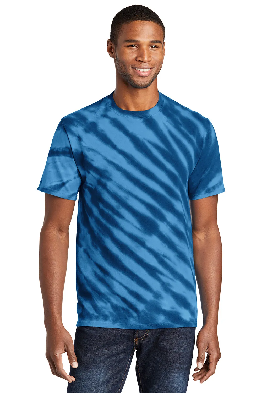 Port & Company Mens Tie-Dye Short Sleeve Crewneck T-Shirt - Navy Blue  Buy the latest Clothing Port-Company