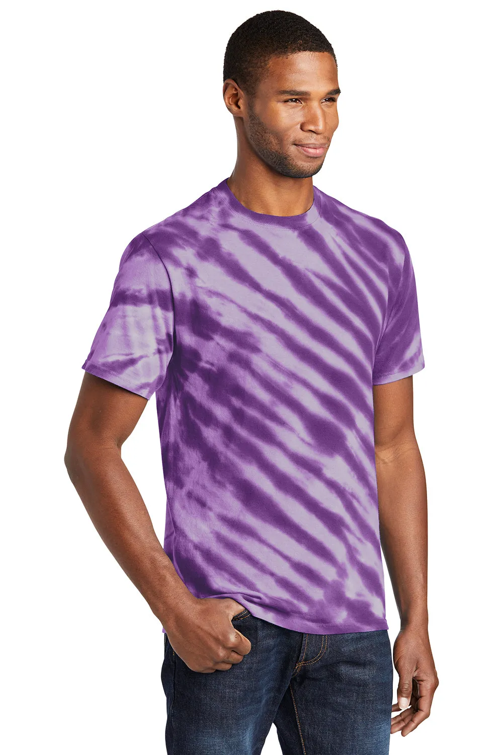 Port & Company Mens Tie-Dye Short Sleeve Crewneck T-Shirt - Purple  Buy the latest Clothing Port-Company