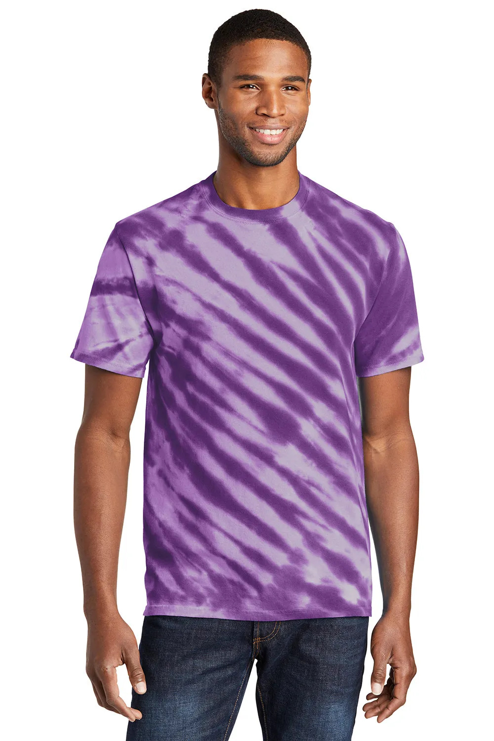 Port & Company Mens Tie-Dye Short Sleeve Crewneck T-Shirt - Purple  Buy the latest Clothing Port-Company