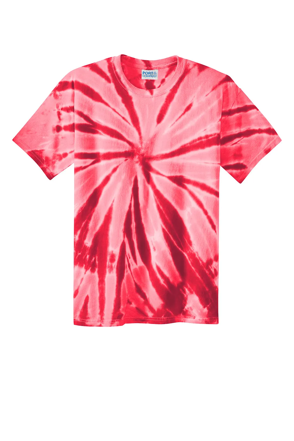 Port & Company Mens Tie-Dye Short Sleeve Crewneck T-Shirt - Red  Buy the latest Clothing Port-Company