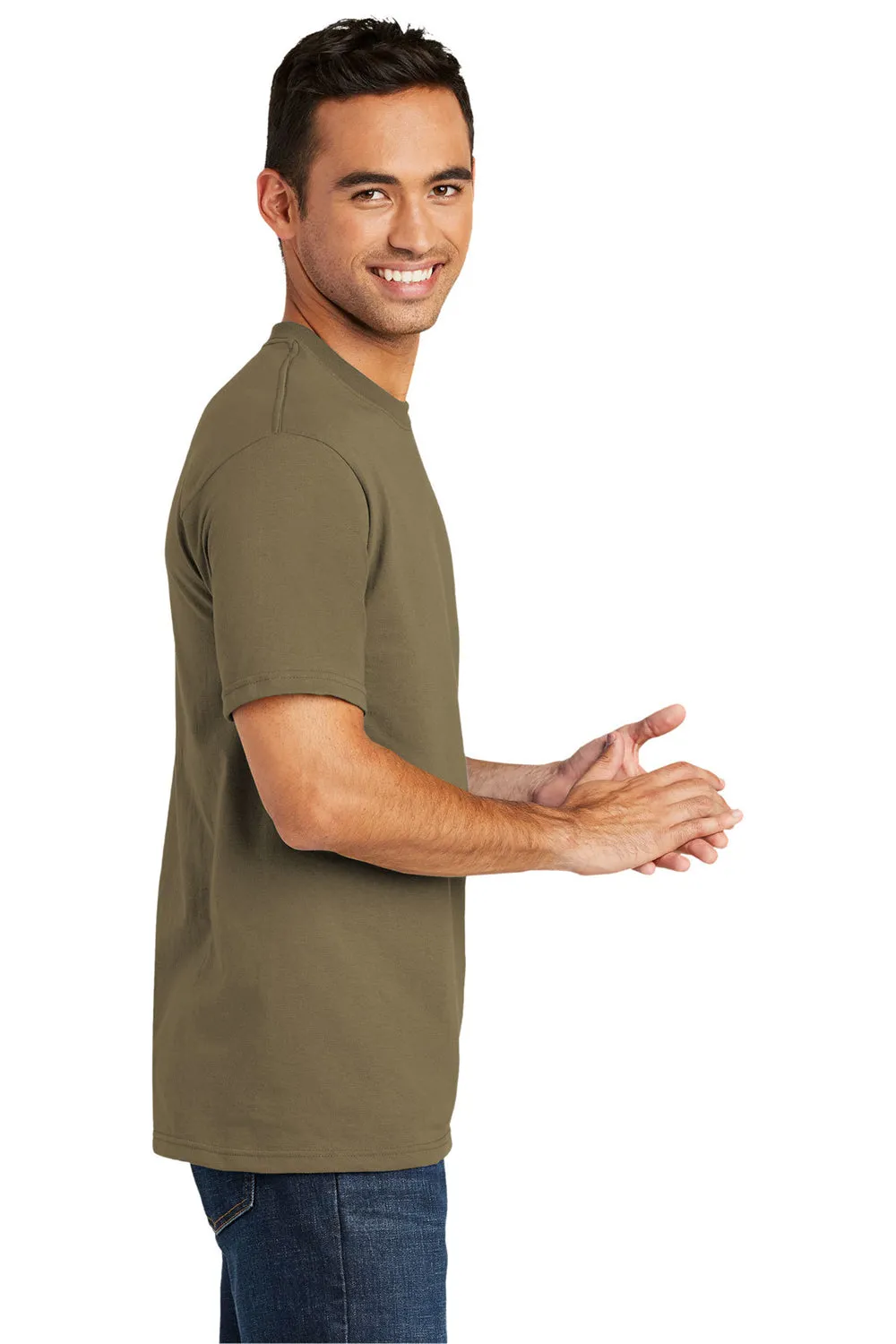 Port & Company Mens USA Made Short Sleeve Crewneck T-Shirt - Coyote Brown - Closeout  Buy the latest Clothing Port-Company