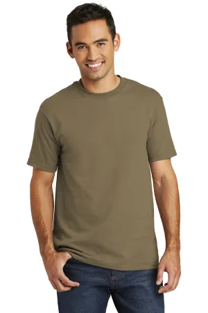 Port & Company Mens USA Made Short Sleeve Crewneck T-Shirt - Coyote Brown - Closeout  Buy the latest Clothing Port-Company