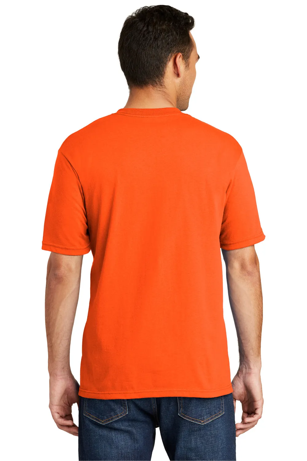 Port & Company Mens USA Made Short Sleeve Crewneck T-Shirt w/ Pocket - Safety Orange - Closeout  Buy the latest Clothing Port-Company
