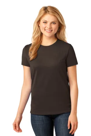 Port & Company Womens Core Short Sleeve Crewneck T-Shirt - Dark Chocolate Brown - Closeout  Buy the latest Clothing Port-Company