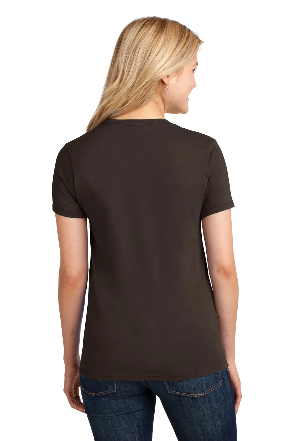 Port & Company Womens Core Short Sleeve Crewneck T-Shirt - Dark Chocolate Brown - Closeout  Buy the latest Clothing Port-Company