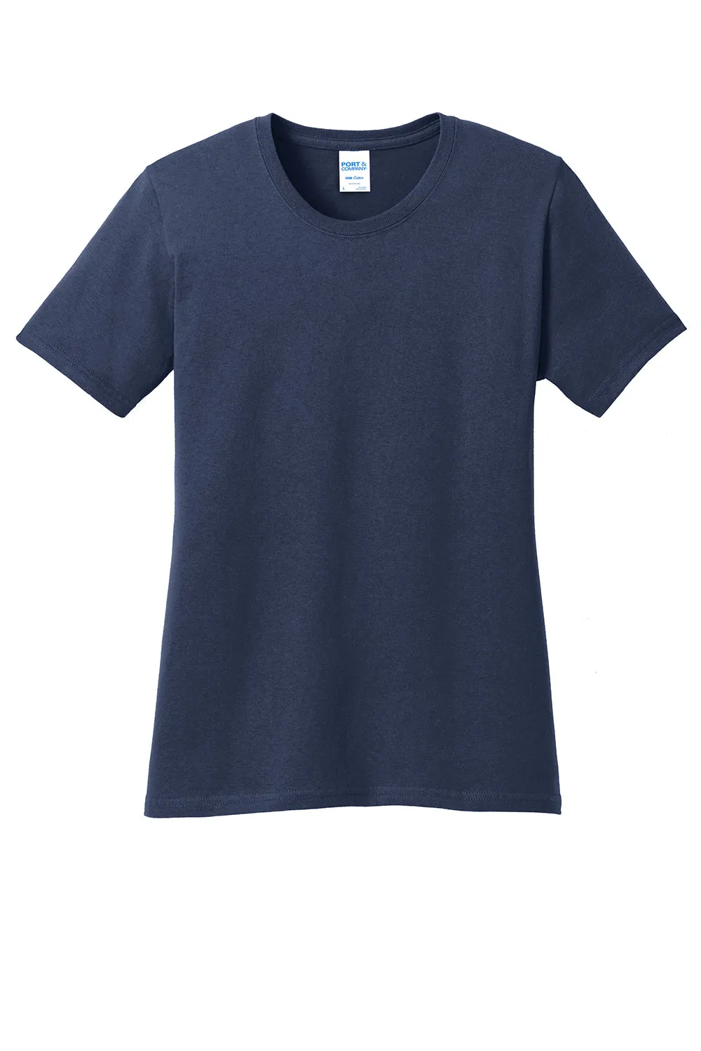 Port & Company Womens Core Short Sleeve Crewneck T-Shirt - Navy Blue  Buy the latest Clothing Port-Company