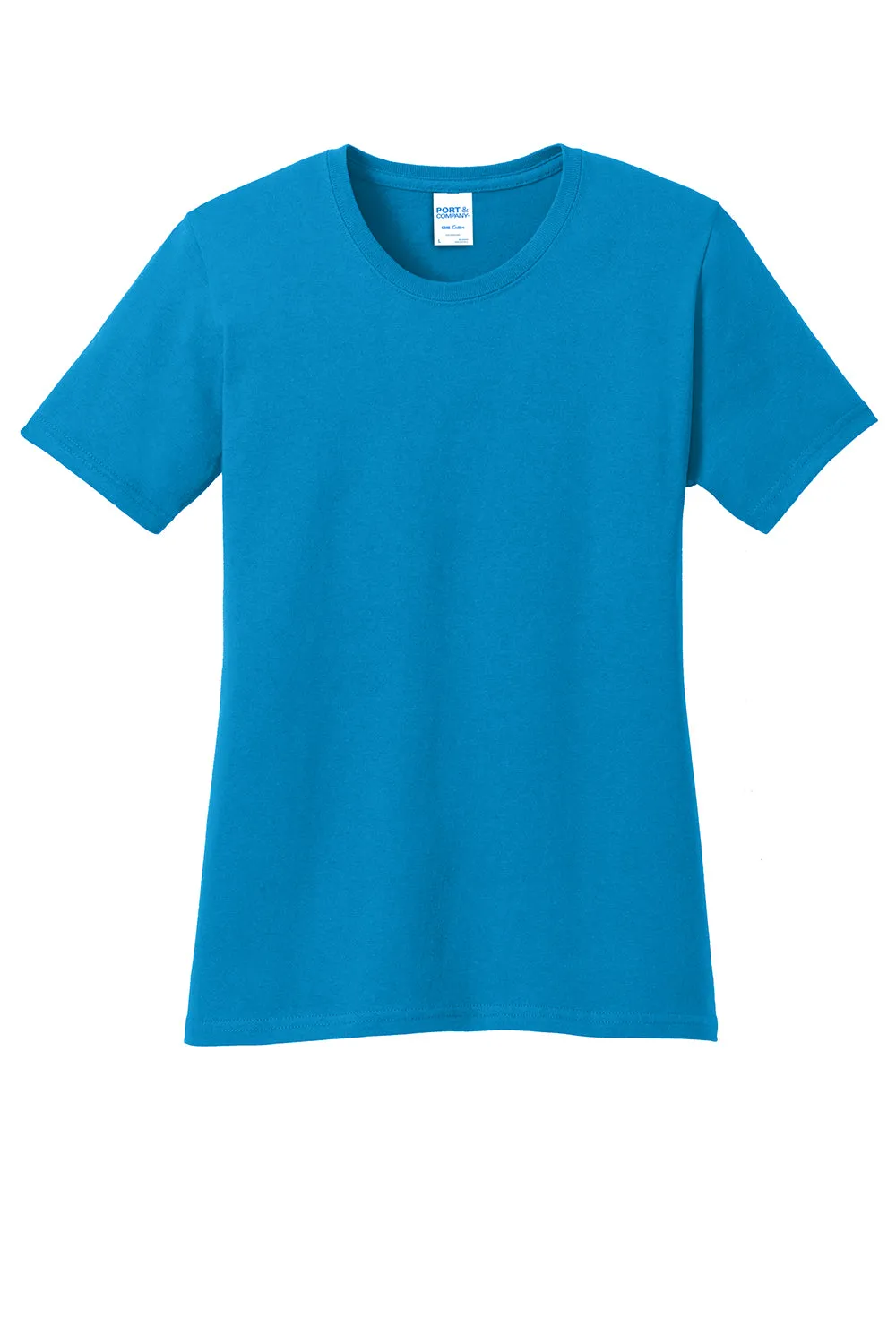 Port & Company Womens Core Short Sleeve Crewneck T-Shirt - Sapphire Blue  Buy the latest Clothing Port-Company