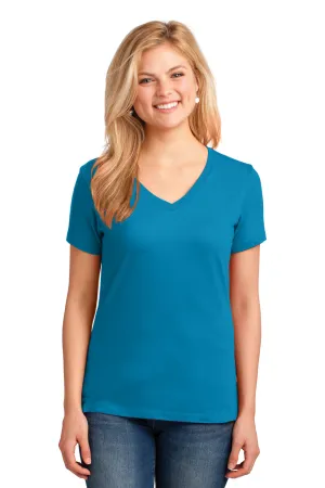 Port & Company Womens Core Short Sleeve V-Neck T-Shirt - Neon Blue  Buy the latest Clothing Port-Company